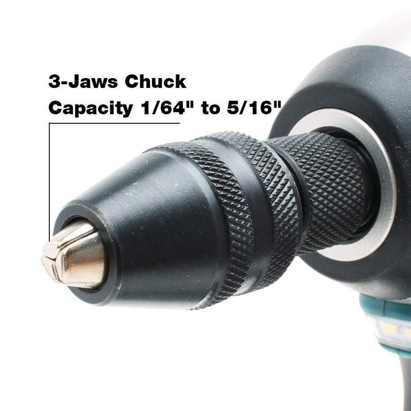 AUTOTOOLHOME 1/4-inch Hex Shank Keyless Drill Chuck for impact driver Quick Change Chuck Adapter Power Screwdriver to Drill Converter Conversion Tool - Image 2